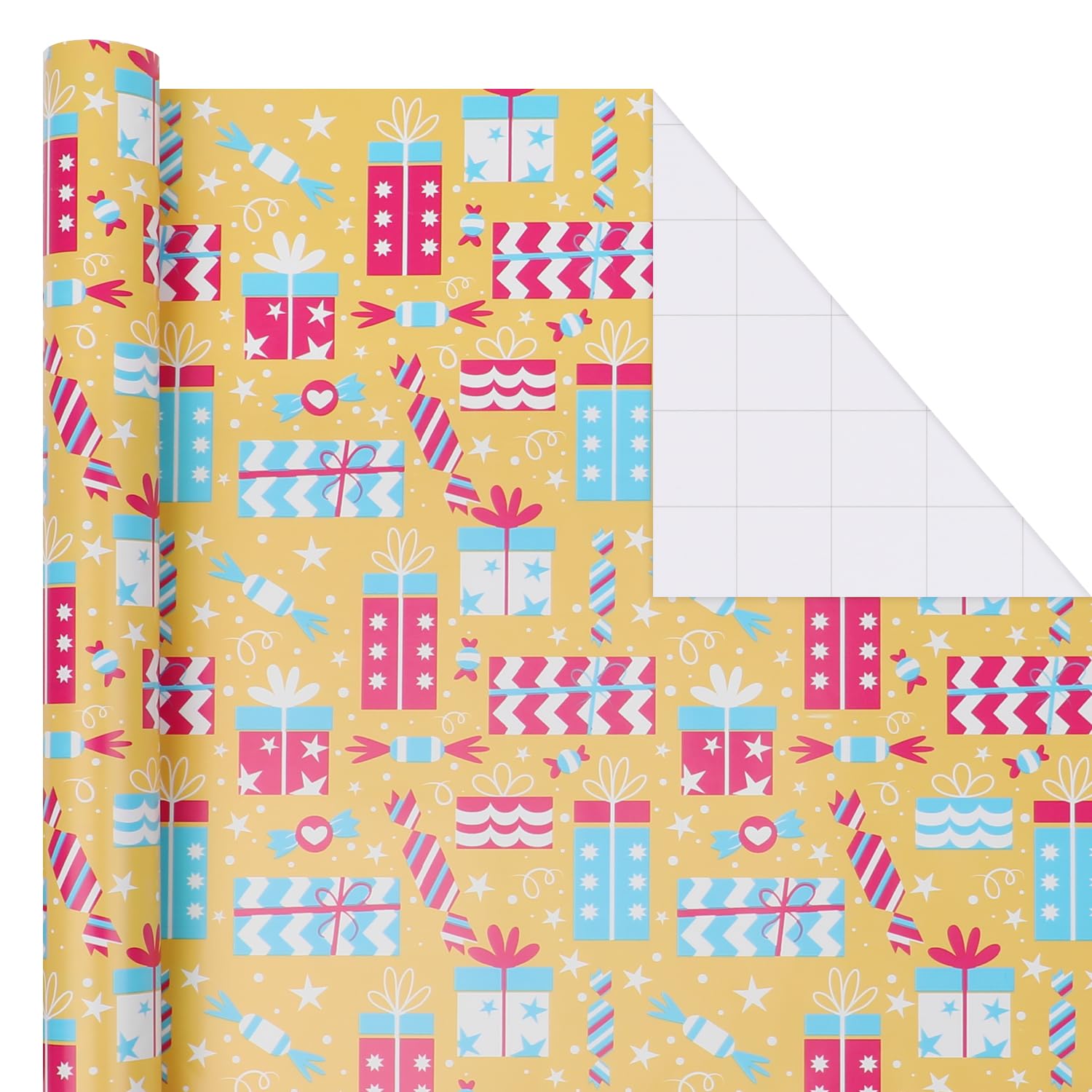 Birthday Wrapping Paper Set – 5 Rolls (17" X 120" Each) - Colourful Happy Birthday Designs For Kids