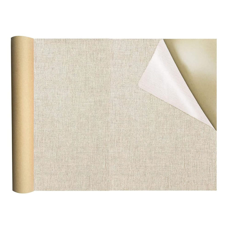 Linen Fabric Patches Tape Self Adhesive 17.7X78.7 Inch, Durable Fabric Couch R