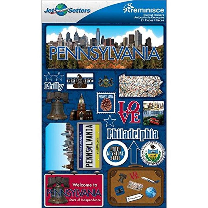 Jet Setters 2 3-Dimensional Sticker, Pennsylvania