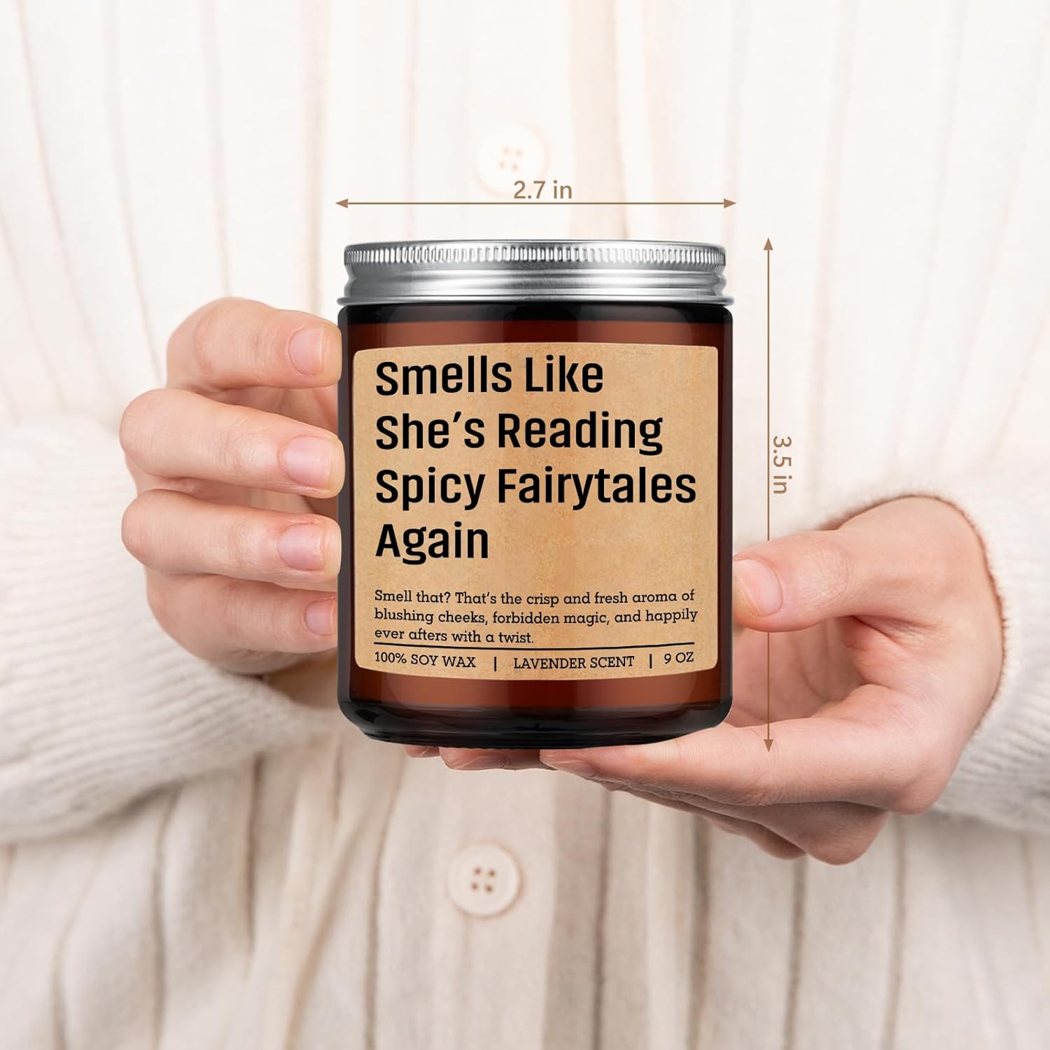 Scented Candle, Spicy Book Lover Gifts For Women - Funny Gifts For Fantasy & Romantasy Book Lovers, Dark Romance Reader - Bookish Valentines Day, Birthday, Reading Decor For Friend, Girl, Sister