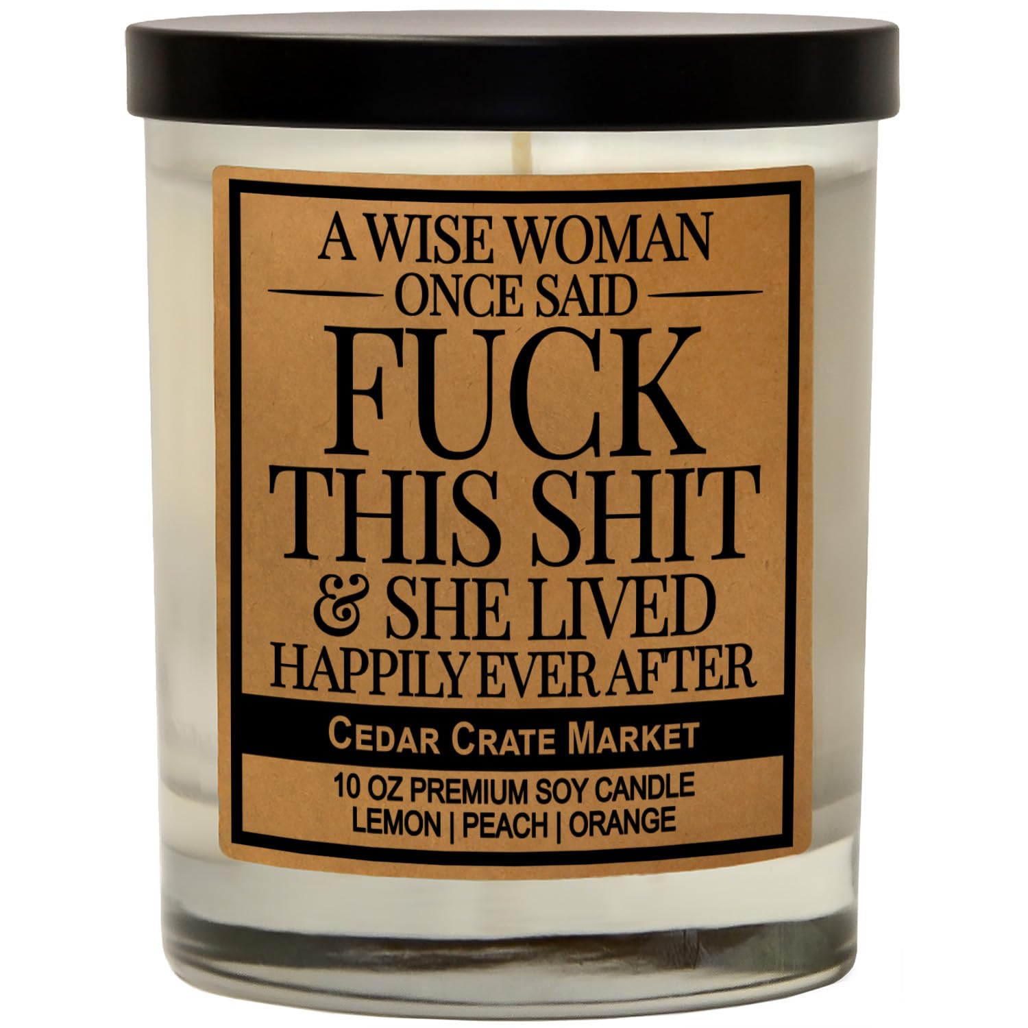 Retirement Gift For Women 2025 - A Wise Woman Once Said F This - Funny Candles Adult Humor, Divorce, Retired Present, Boss Best Birthday Presents For Friends, Coworker, Teacher, Military, Made In Usa