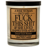 Retirement Gift For Women 2025 - A Wise Woman Once Said F This - Funny Candles Adult Humor, Divorce, Retired Present, Boss Best Birthday Presents For Friends, Coworker, Teacher, Military, Made In Usa