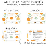 Big Dot of Happiness Fall Baby Shower Games - Little Pumpkin Theme Scratch Off Cards with 22 Cards, Autumn Baby Celebration Party Supplies, Neutral Party Activities, Fall 1st Birthday Party Decor