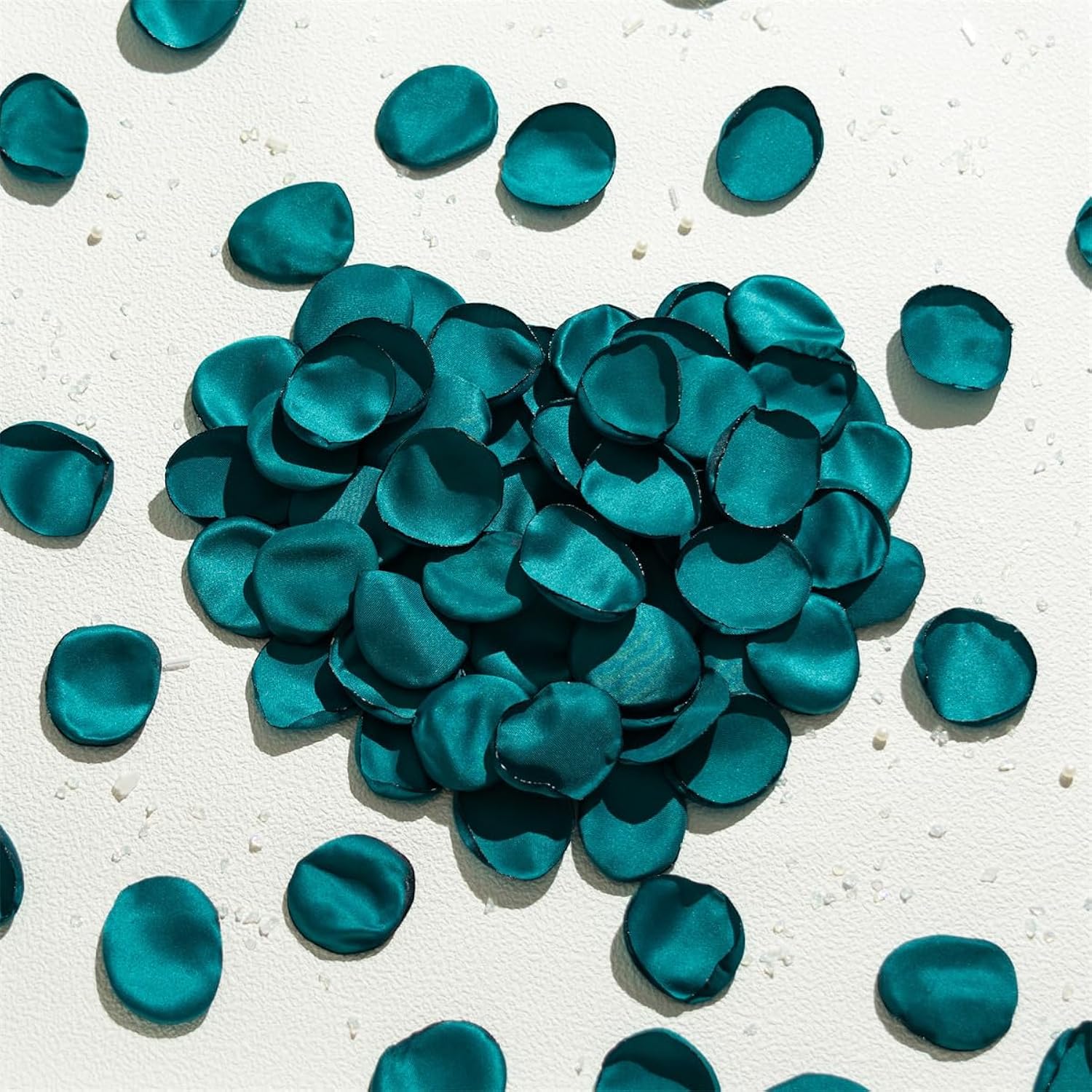 200Pcs Silk Flower Petals Artificial Rose Petals For Wedding Decoration,Fake Flower Petals For Bridal Showers,For Anniversaries And Parties(Teal)