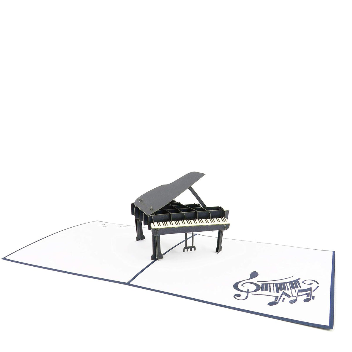 Grand Piano Pop Up Card For All Occasions - Happy Birthday, Graduation, Congratulations, Retirement, Fathers Day, Mothers Day - Musicians, Pianists, Music Lovers|