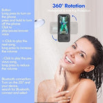 Waterproof Shower Phone Holder with Bluetooth Speaker, 480° Rotating Mount