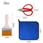 Resin Polishing Kit - 24 Pcs Resin Supplies Casting Tools Set With Sandpaper, Resin File Kit, Polishing Strips Blocks, Scissors, Wooden Brush, Cloth For Epoxy Resin, Jewelry Making Supplies