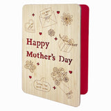 Mothers Day Cards,Handmade Greeting Cards,Wooden Thankyou Card,Wooden Birthday Card,Mothers Day For Mom