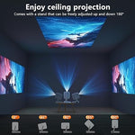 Smart 1080P Projector, 4K Support, WiFi Bluetooth, Android, Portable Use