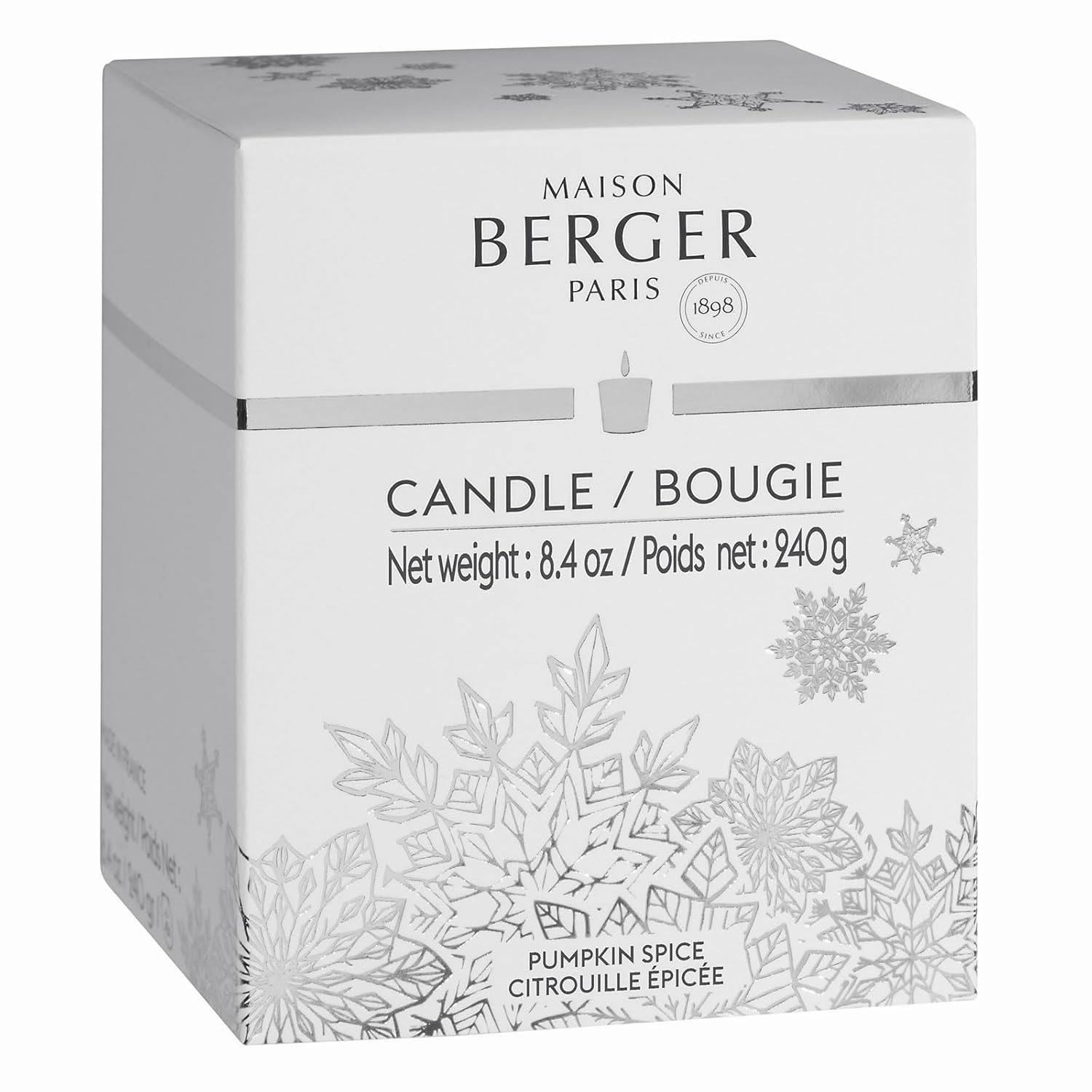 - Scented Candle - Holiday Collection - 4 Inches Height, 3.25 Inches Diameter - 8.4 Ounces - 240 Grams (Pumpkin Spice)