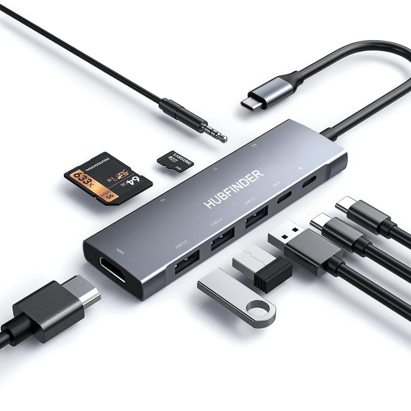 Usb C Hub, 9 In 1 Multiport Adapter With 100W Power Delivery,4K Hdmi Output,3