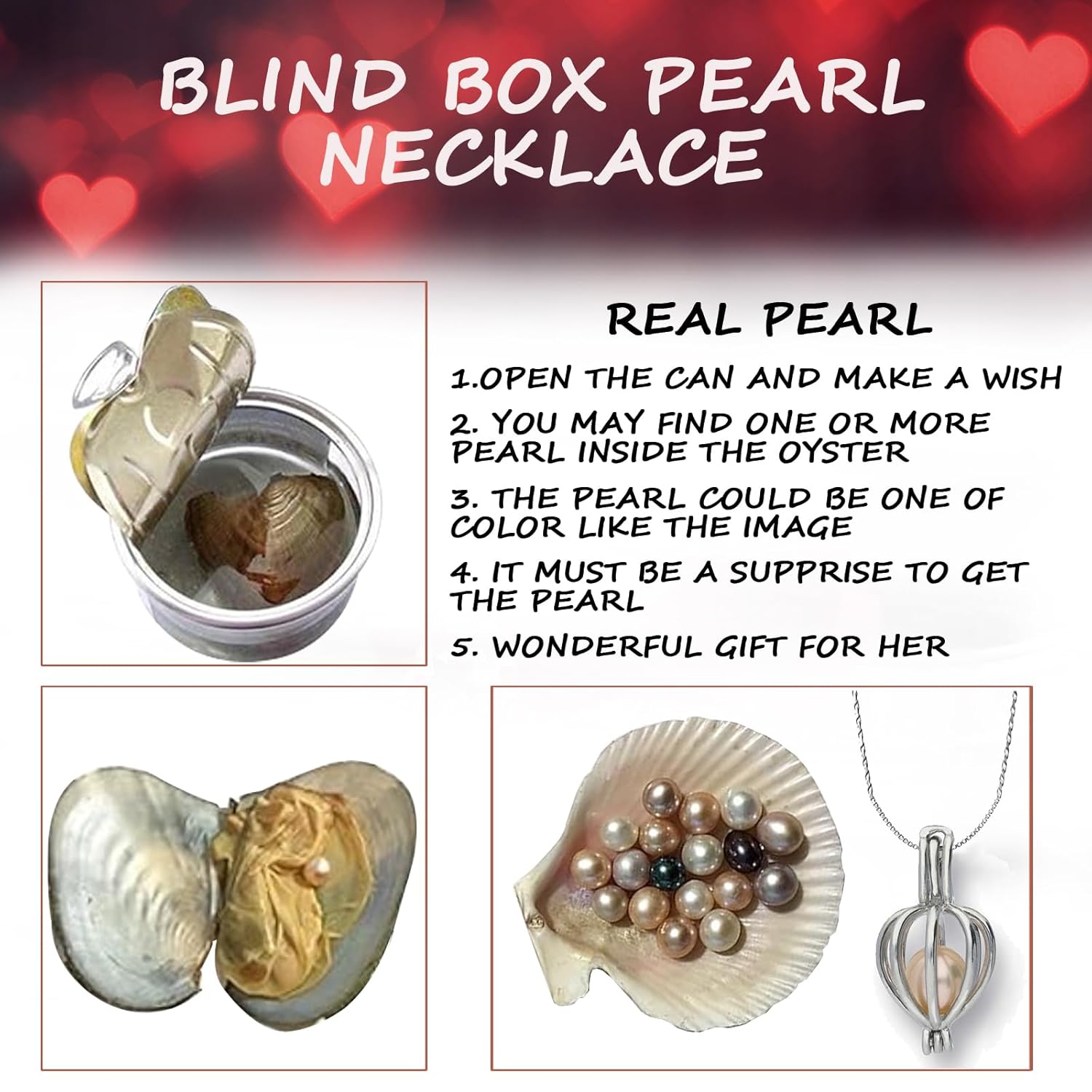 Romantic Valentine'S Day Gift For Her Artificial Flower Rose Teddy Bear With Preserved Flowers Bouquet And Blind Box Pearl Necklace Birthday Gift For Wife Girlfriend Mom Women Mothers Day Home Decor