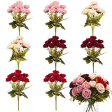 8 Bunches 72 Heads Artificial Roses Bulk With Long Stems & Leaves Mixed Pink Red Silk Rose In Bulk For Decoration Diy Wedding Arrangement Bridal Bouquets Centerpieces Valentines Home Decor