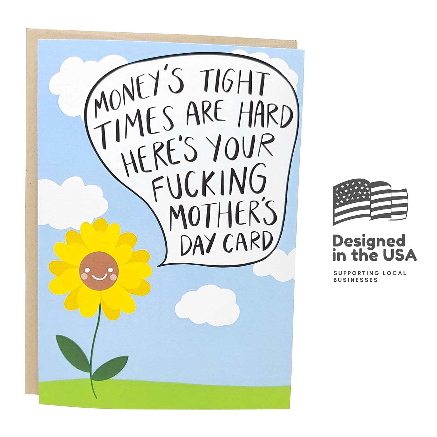 Funny Mother'S Day Card | Offensive Rude Card For Mom | Mothers Day Money'S Tight Times Are Hard Card
