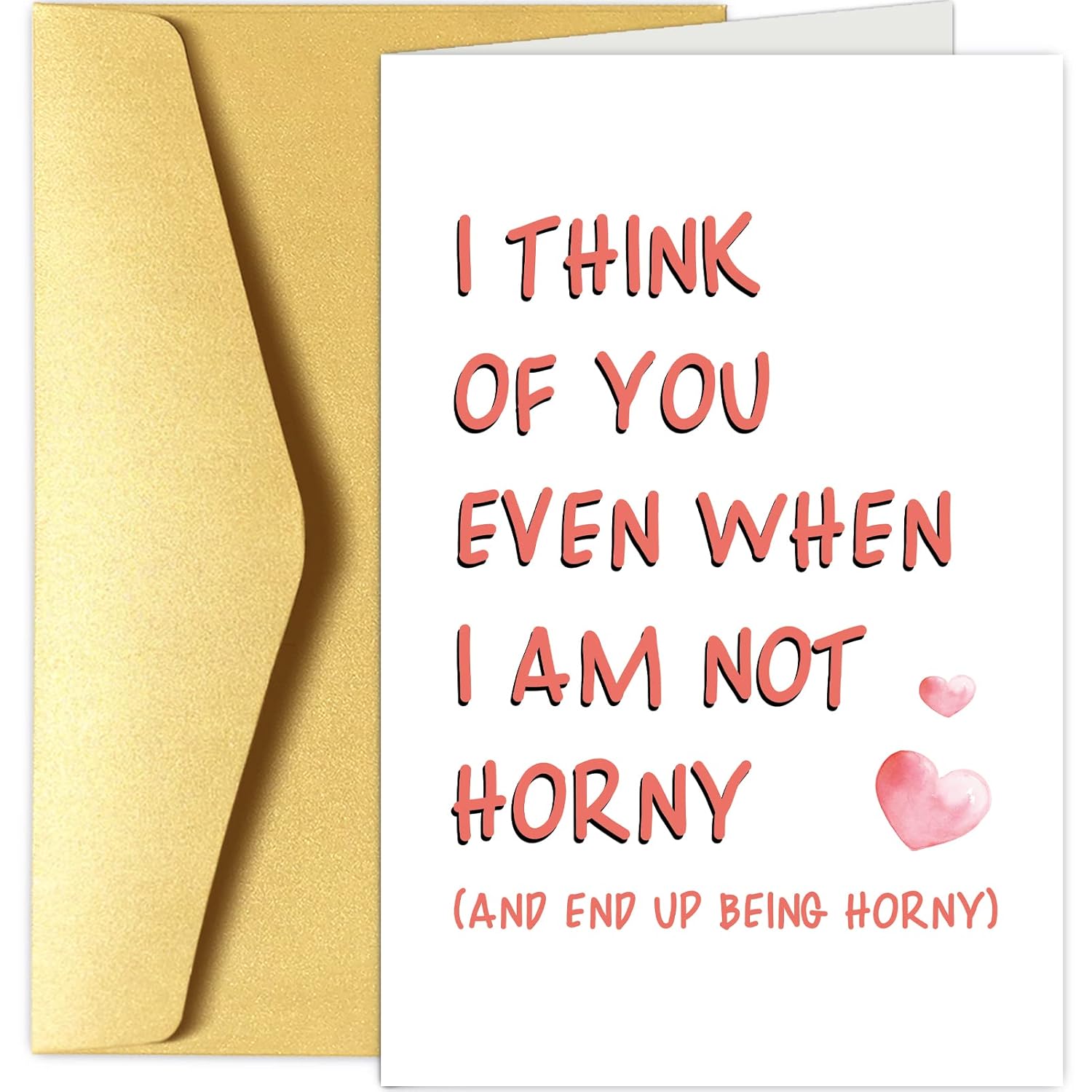 Cheeky Valentine'S Day Card For Wife Girlfriend, Naughty Anniversary Card For Her Him, I Think Of You Even When I Am Not Horny