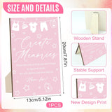 97 Pcs Pink Baby Shower Games Sign Kit,Including Decorate A Block Game Sign 72 Diy Blank Wooden Block 24 Pen To Draw Your Idea For Baby Shower Game Gender Reveal Party