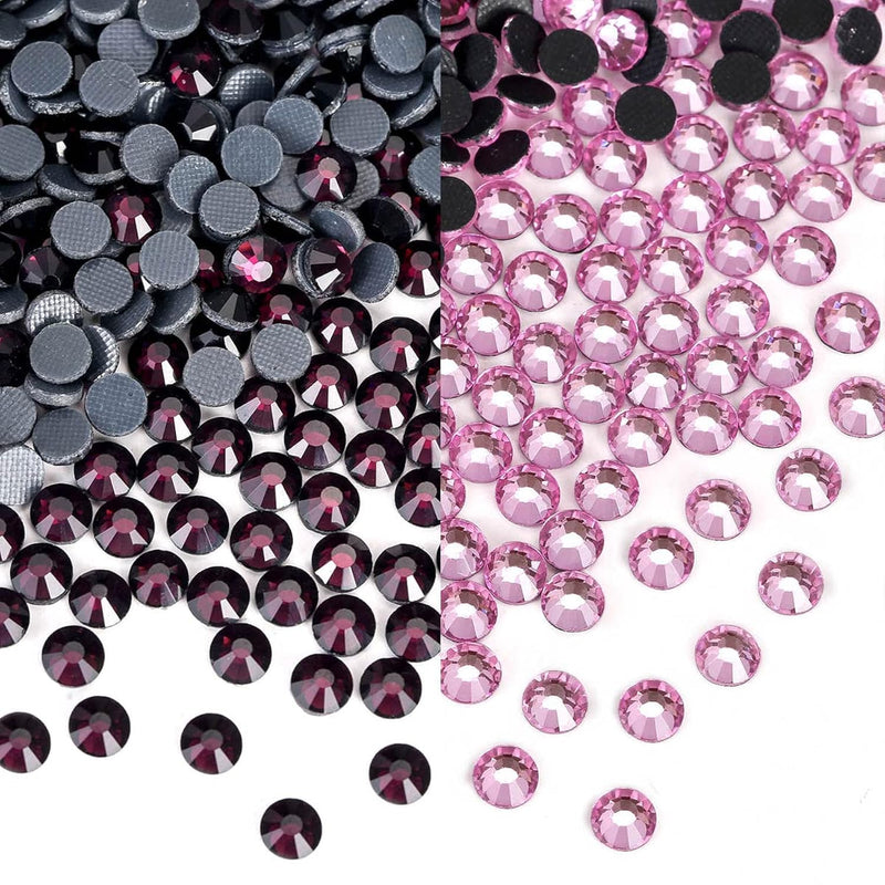 Ss10 Amethyst And Hot Pink Hotfix Rhinestones Crystal Glass Bulk For Clothes S