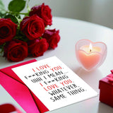 I Love You Card, Funny Anniversary Card For Wife Girlfriend Husband Boyfriend, Naughty Birthday Gift For Woman Man, Just Because Gift For Him Her