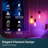 Matter Smart Light Bulb 16 Million Colors Dimmable LED Wi-Fi Bulb 1 Pack