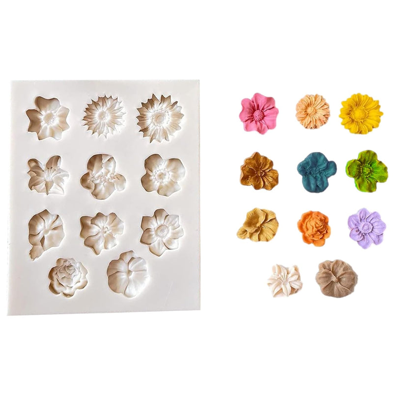 Flower Polymer Clay Molds, Polymer Clay Molds For Jewelry Making, Daisy Miniat