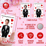 Find The Groom To Win Bridal Shower Scratch Off Game, 40 Pack, Fun & Easy Wedding Shower Game Idea For Guests, Engagement Party, Bachelorette Party, And Bride-To-Be Celebration Scratch Off Cards.