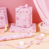 Pink Baby Shower Wrapping Paper - Mini Roll - 17 Inch X 16.5 Feet - Baby Girl Pink Wrapping Paper With Snapsuit And Bottle Design For Gender Reveal Party, Girls Birthday