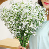 Baby Breath Gypsophila White Fake Artificial Flowers For Arrangements Diy, Wedding Bridal Bouquets, Centerpieces Party Home Decorations- 20Pc
