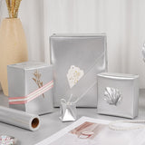 Silver Metallic Wrapping Paper Roll - Solid Color Paper - Silvery Matte Metal Lustre - Gift Wrap For Christmas Birthday Wedding Baby Shower Valentine'S Day, 17Inch×33Feet