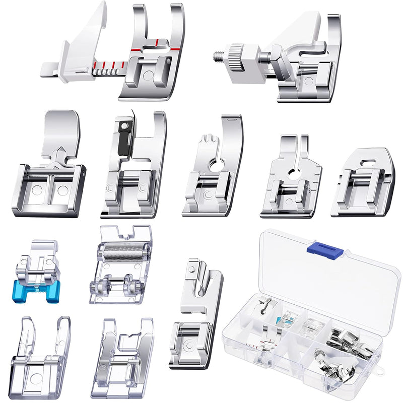 12 Pieces Sewing Machine Presser Foot Set Snap On Sewing Machine Spare