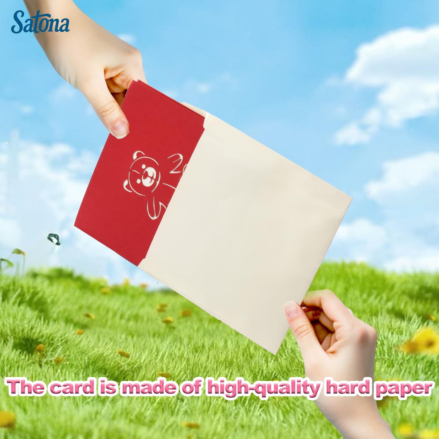 3D Pop-Up Greeting Card, Teddy Bear Holding Heart Design, Includes Premium Envelope, Perfect For Birthdays, Anniversaries, Love Notes, Or Special Occasions