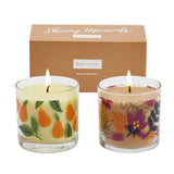 PartyLite Freshly Baked Fall Mini Jar Pair, Almond Pear Tart & Banana Walnut Bread, 35–45 Hour Burn Time Each, Decorative Glass Jar Candles, Sweet & Cozy Autumn Fragrances, Great for Gifting