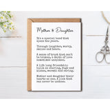 Mother And Daughter It'S A Bond That Spans The Years - Meaningful Gift Cards - Mum Card - Mum Birthday Card Daughter Card - Mother'S Day Card