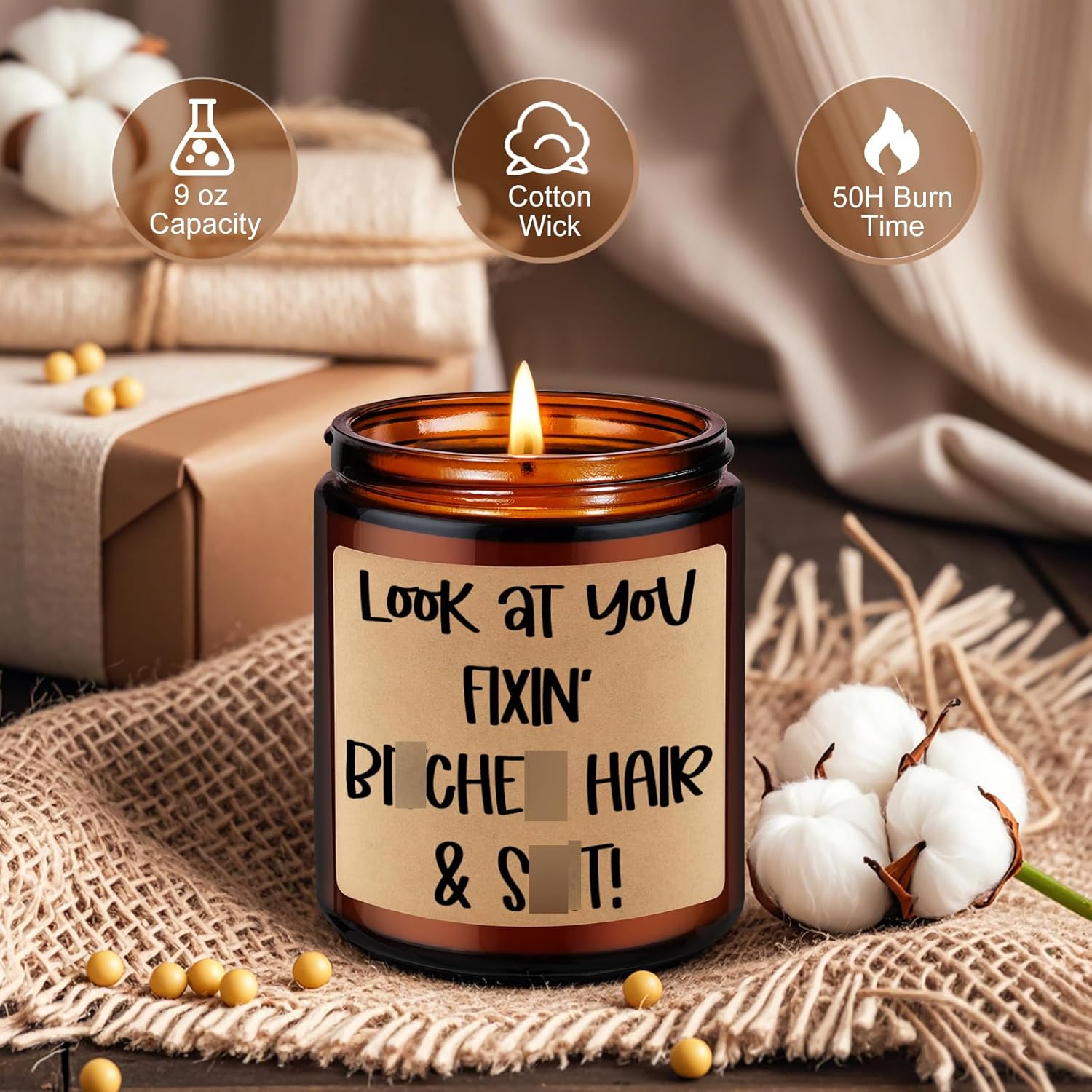 Hairstylist Candle - Hairdresser Gifts, Hair Stylist Gifts For Women, Men - Hair Salon Decor, Cosmetology Graduation Ideas - Funny Valentines, Birthday Presents For Hair Dresser, Barber, Student