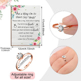 Put A Ring On It Bridal Shower Game With 100 Pcs Fake Rings Bridal Shower Games Wooden Wedding Signs Don'T Say Bride Rules Popular Wedding Engagement Party Favors For Guests(Rose Gold)