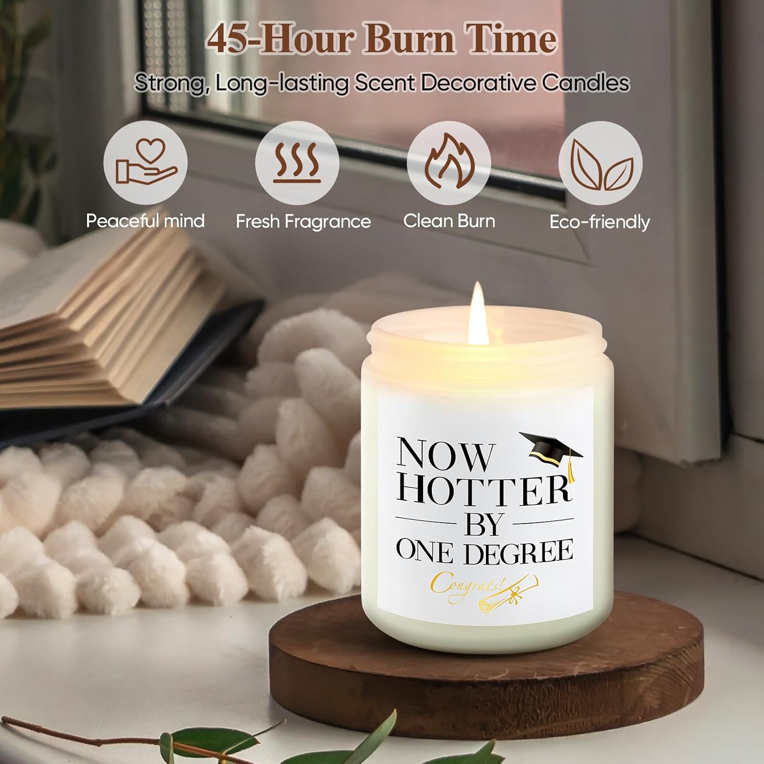 Graduation Gifts For Women & Men - Handmade Lavender Soy Wax Candle (7Oz), Thoughtful Graduation Gift For College, Phd, Masters Degree