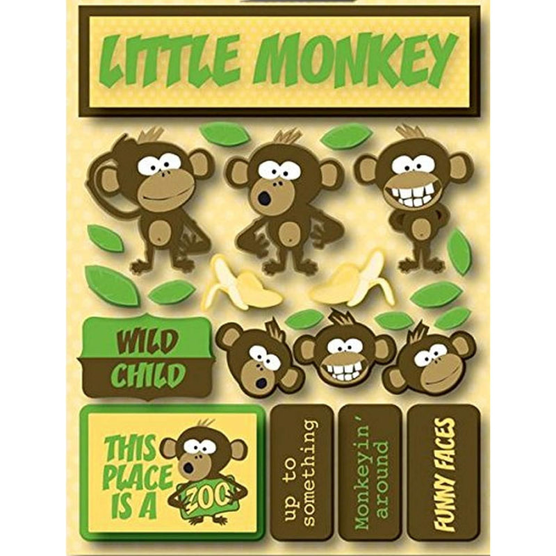 Signature Series 3-Dimensional Sticker, Monkey