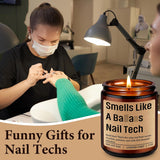 Candle, Nail Tech Gifts For Women, Men, Nail Technician Gifts, Funny Birthday, Valentines Day, Appreciation, Graduation Ideas For Manicurist, Fingernail Artist - Pedicure Manicure Salon Decor