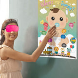 Baby Shower Party Games - Pin The Dummy On The Baby Game With 24Pc Pacifier Stickers