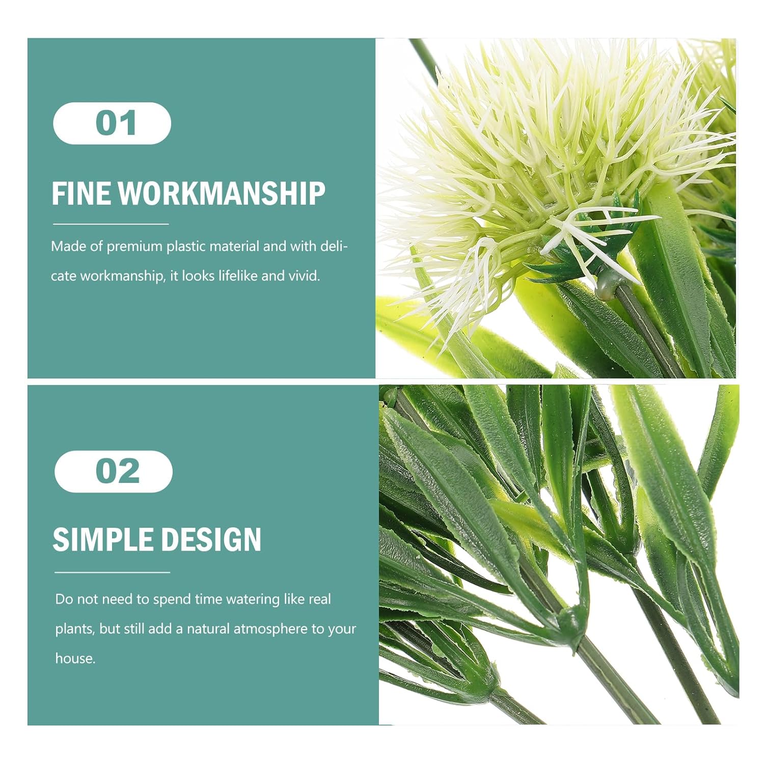 4Pcs Simulation Dandelions, 11.8In Artificial Dandelions Fake Dandelion Flowers, Gerbera Flower Ball Artificial Bouquet For Flower Arrangement Home Wedding Party Decoration Garden Balcony