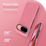 Pixel 9/9 Pro Case, Dual Layer, Drop Tested, Shockproof, Non-Slip, Smokey Pink