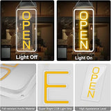 Ultra Bright LED Open Neon Sign 22.8 x 11.8 Inch 12V Vertical Business Window Light