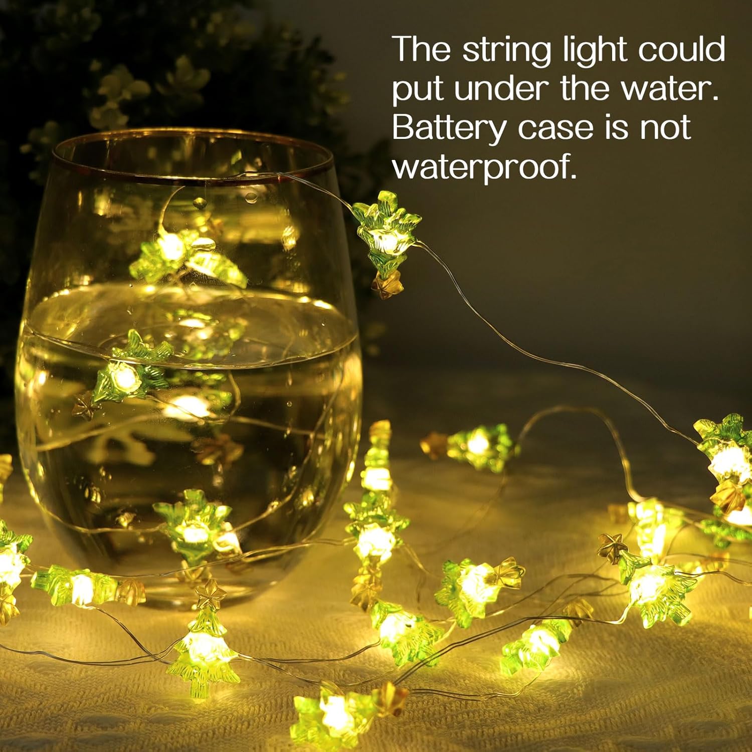 Christmas Tree Shaped Led String Lights 10Ft 30 Leds Christmas Decorations Party Fairy Lights Battery Operated Copper Wi