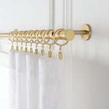 Premium 3 Foot Brushed Gold Curtain Rod with Designer Brackets