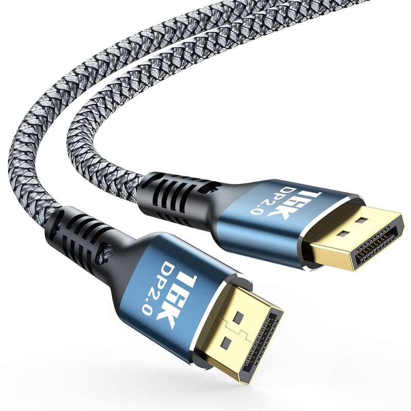 16K Displayport 2.0 Cable 6.6Ft,Displayport Cable 2.0 Supports 80Gbps,16K@60Hz