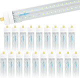 20 Pack 8FT T8 LED Bulbs 100W 12000LM 5000K V Shaped Dual End Ballast Bypass Tube Lights