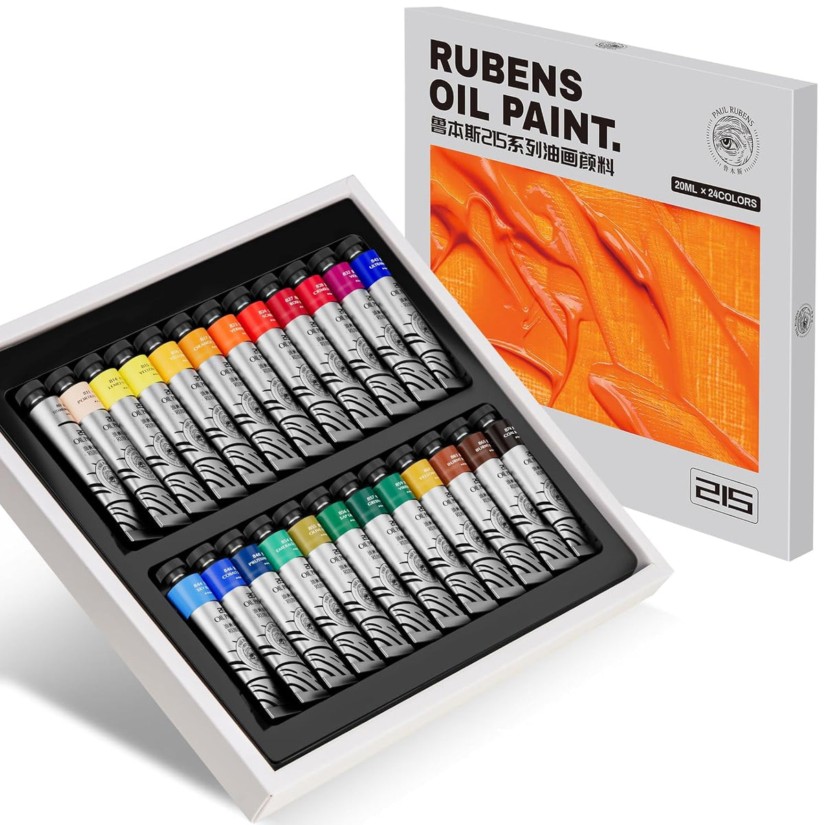 Oil Paint, 24 Colors*20Ml/0.67 Oz Tubes, Professional Bright Oil Colors With High Saturation, Creamy Texture, And Consistency, Art Supplies For Artists, Students, Beginners