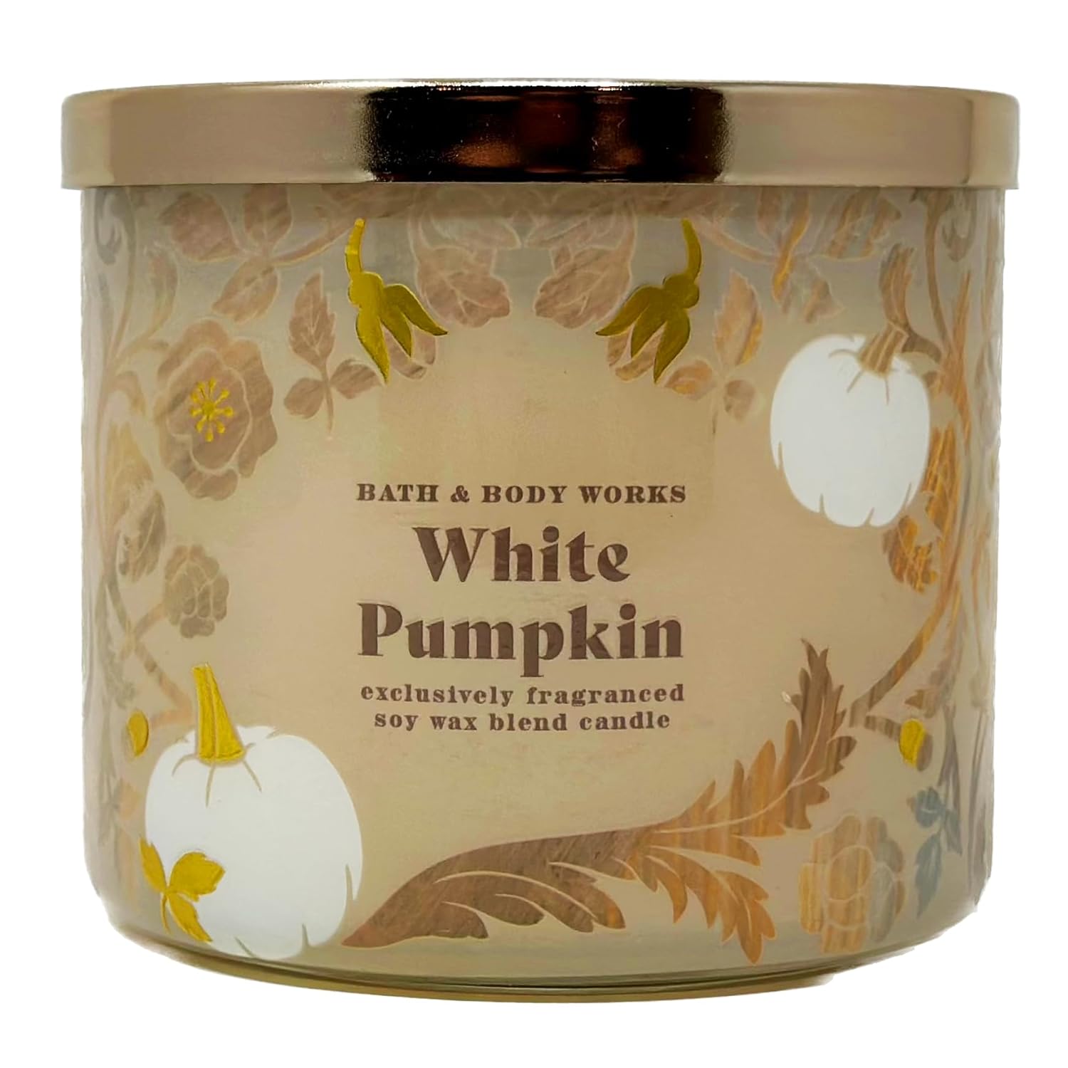 White Pumpkin Candle - White Pumpkin + Caramel + Spice - 3 Wick Pumpkin Scented Candle For Fall - 14.5 Ounces - Fall Candles, 2024.