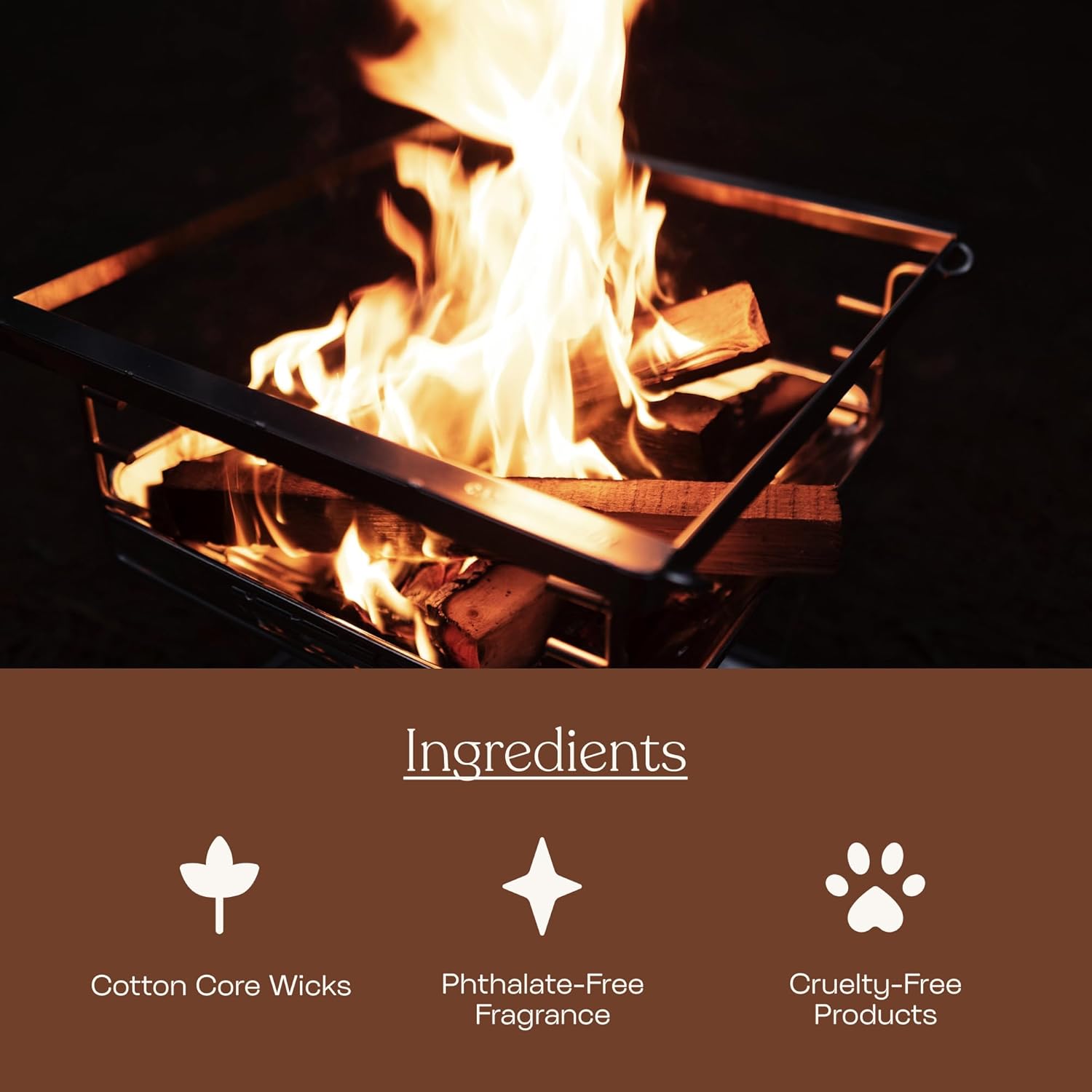 'Glamping' Coconut Soy Wax Candle Jar | Premium Hand Poured & Long Burning | Teakwood & Leather Scent | Phthalate-Free | For Home, Office, Gift - 7.8 Oz