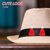 10Pcs Christmas Knit Hat Mini Santa Hats Christmas Tree Ornaments Diy Craft Red