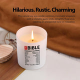 Bible Emergency Numbers Candle Christian Gifts Pastor Minister Bibel Verses Scented Candles Home Office Jar Candles Lavender Scent Soy Wax Candle 9.5 Oz